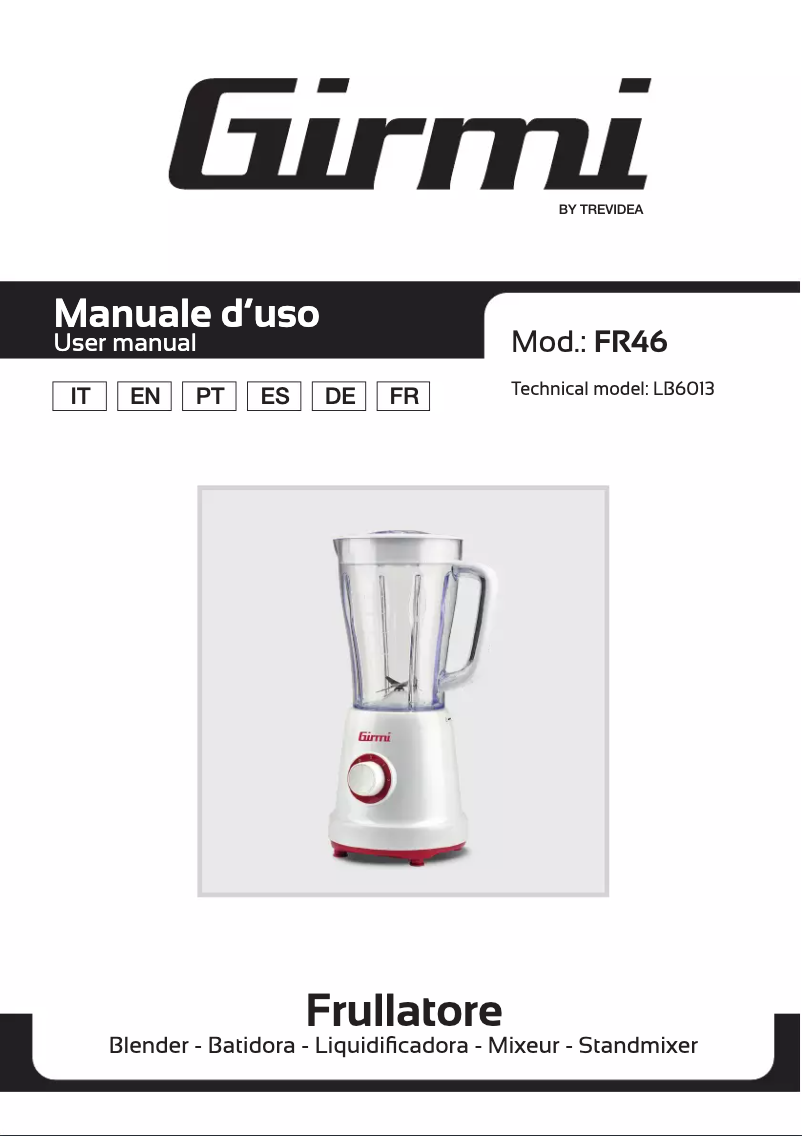 Page 1 of the manual User Manual Girmi FR46