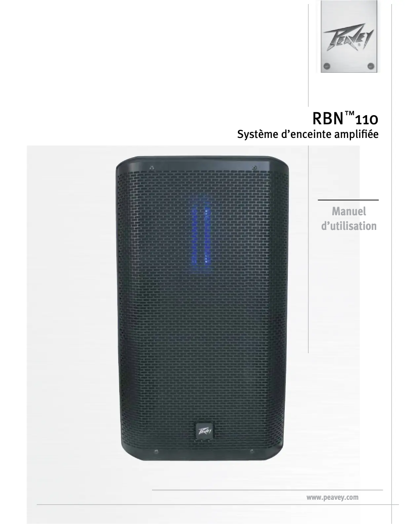 Page 1 of the manual User Manual Peavey RBN 110