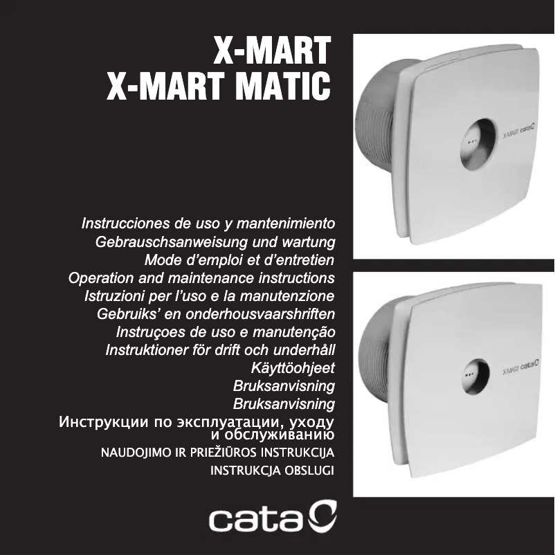 Page 1 of the manual User Manual CATA X-MART 10