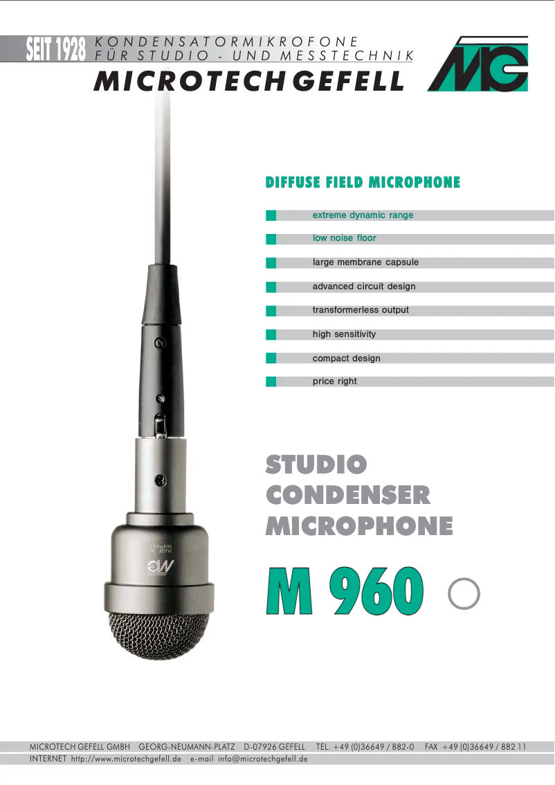 First page image of the manual for M 960