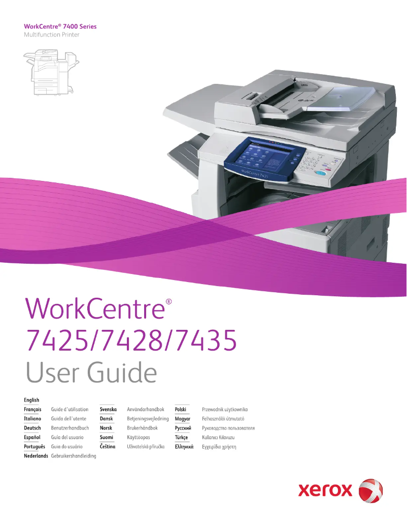 Page 1 of the manual User Manual Xerox WorkCentre 7435V FLXPB