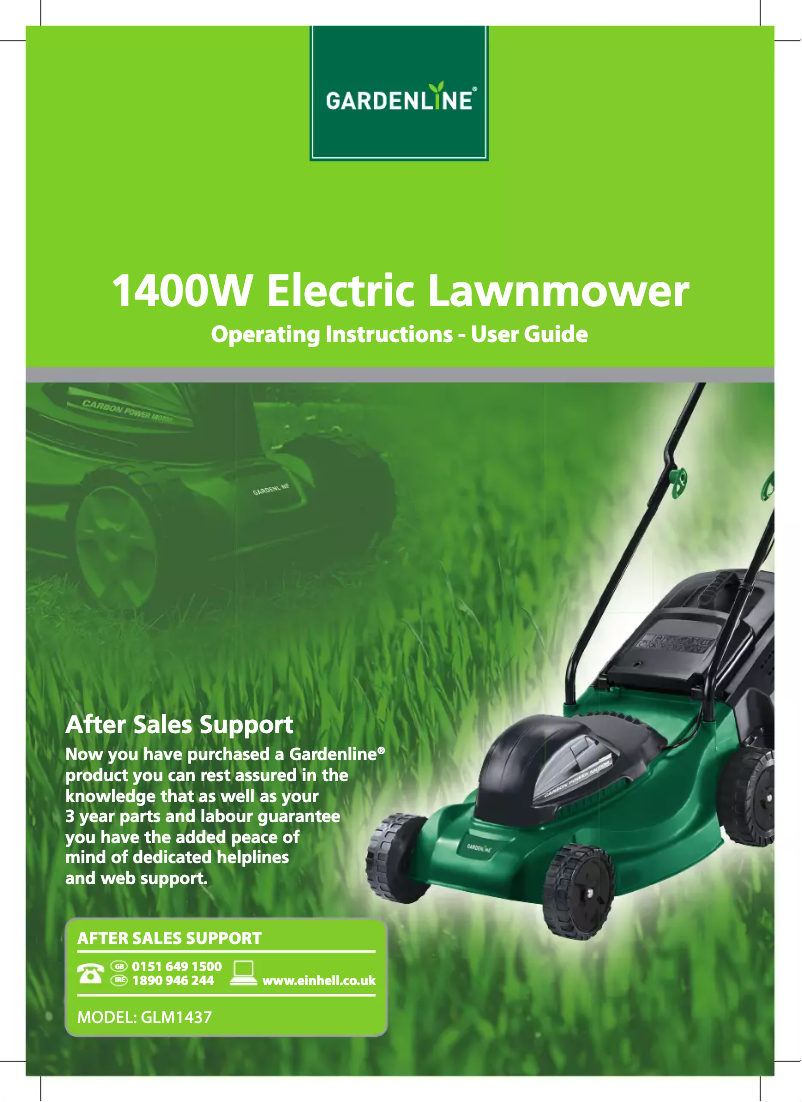 First page image of the manual for GLM 1437