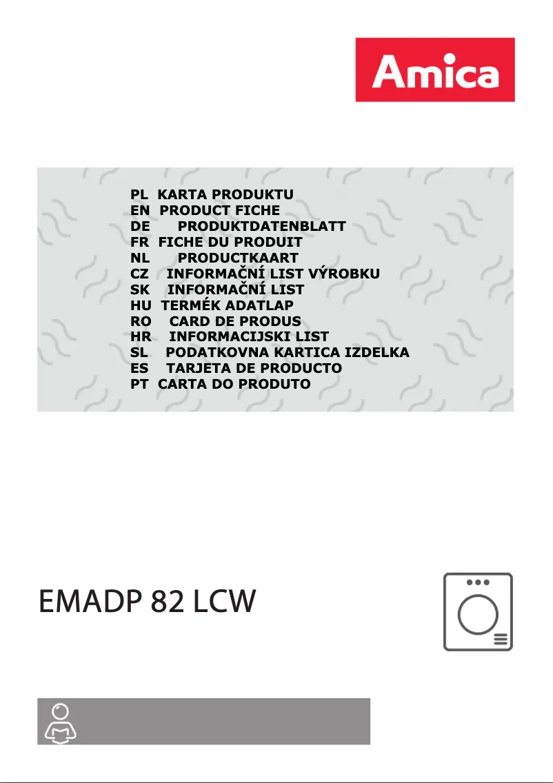Page 1 of the manual User Manual Amica EMADP82LCW