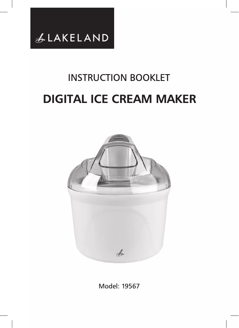 Page 1 of the manual User Manual Lakeland 19567