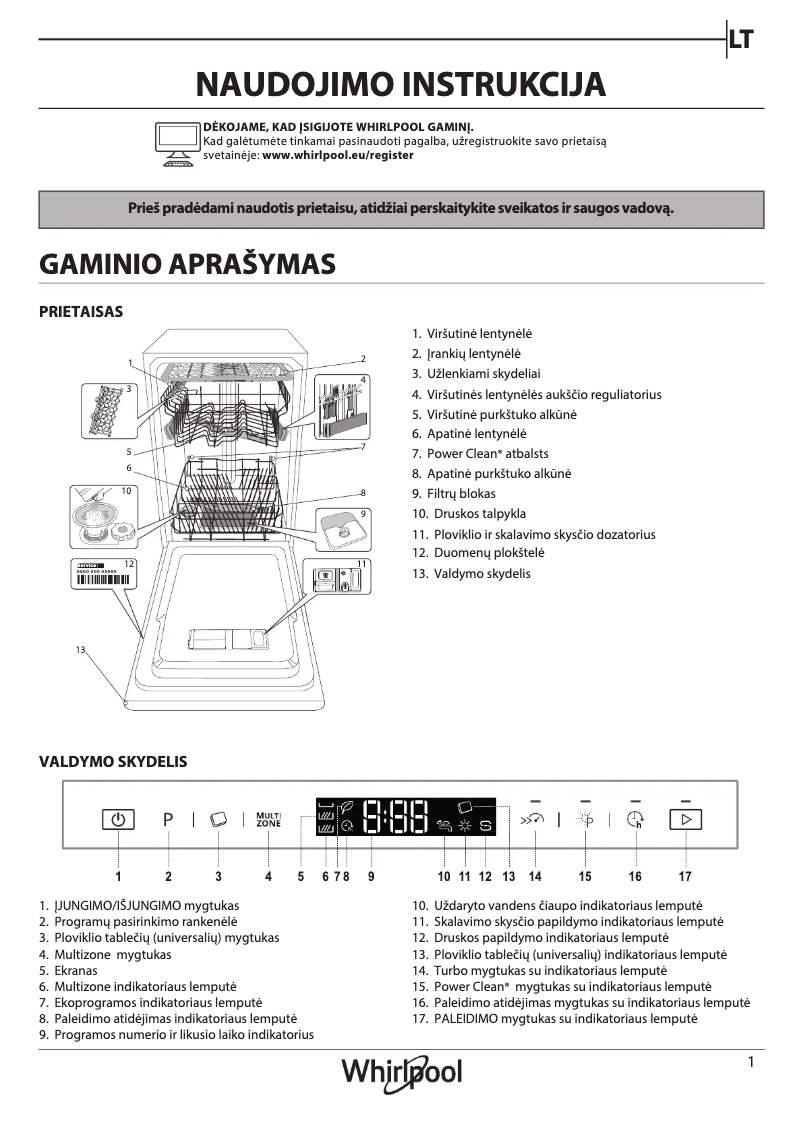 Image de la première page du manuel de l'appareil WSIP 4O33 PFE