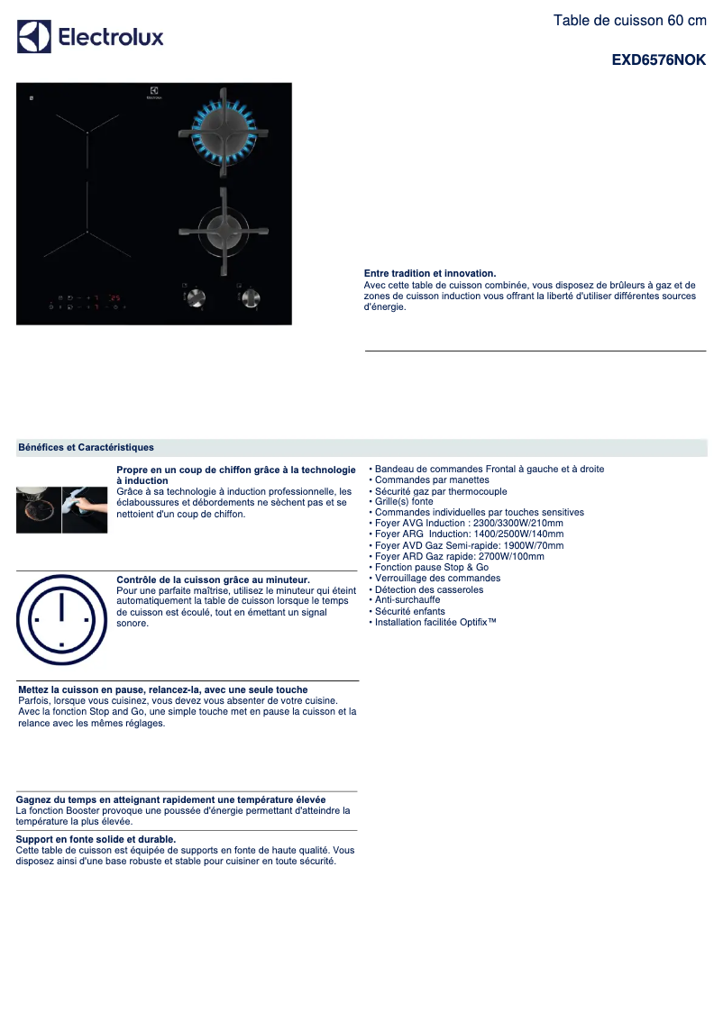 First page image of the manual for EXD6576NOK