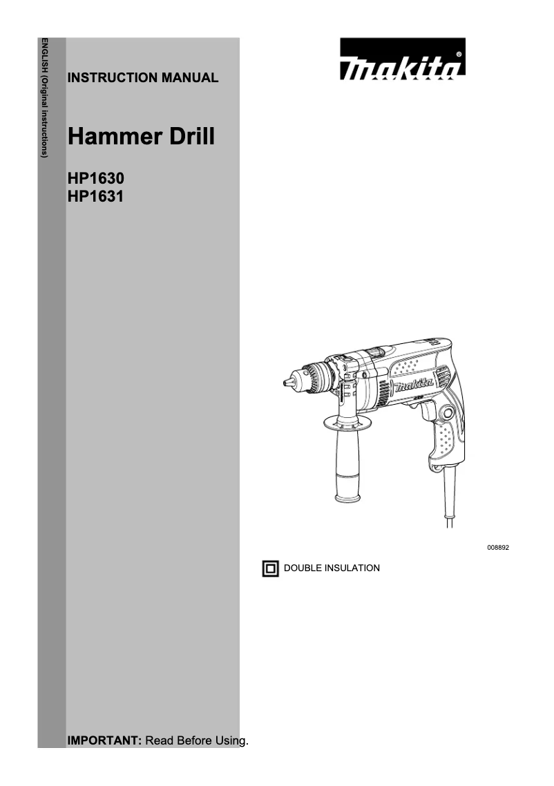 First page image of the manual for HP1631K