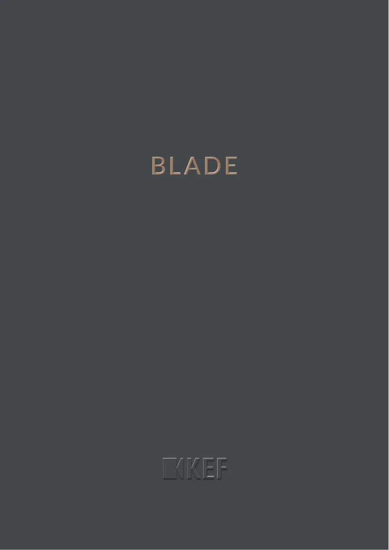 First page image of the manual for Blade