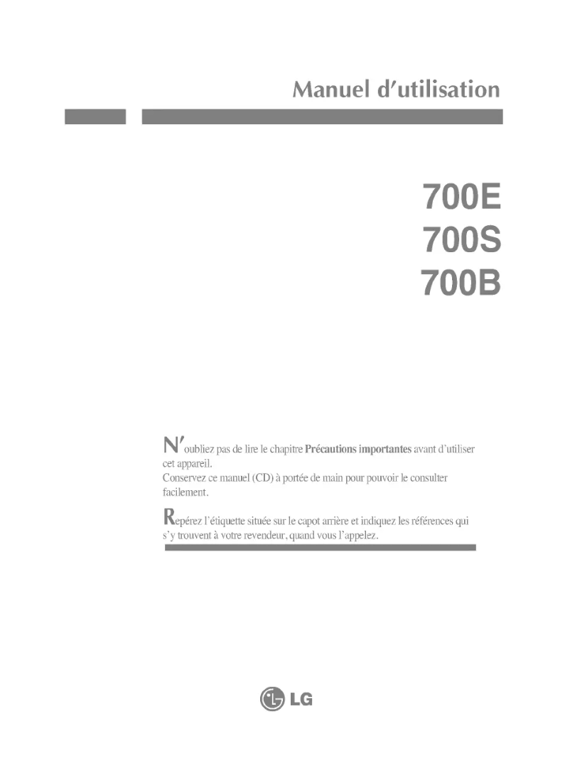 First page image of the manual for 700S