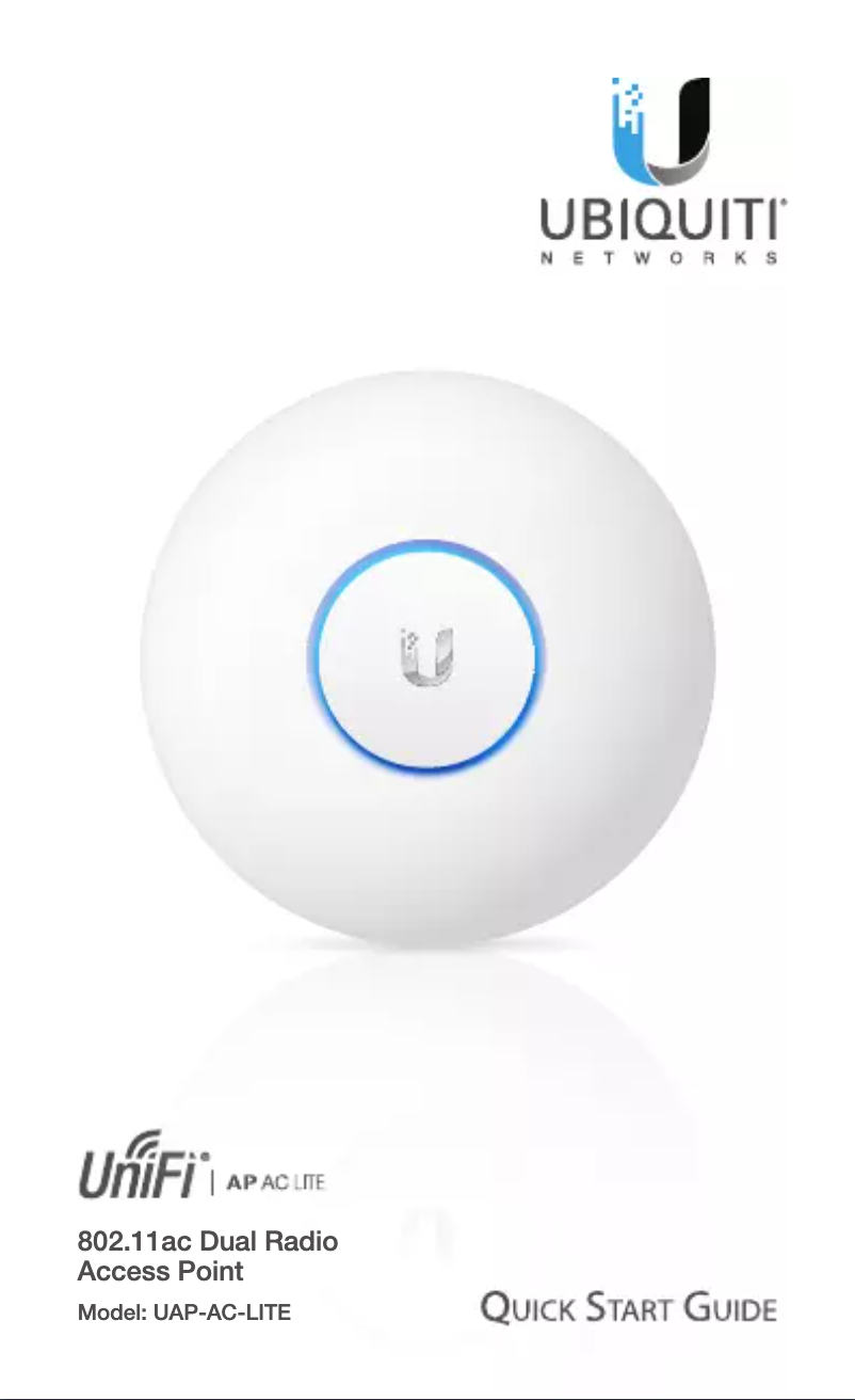Image de la première page du manuel de l'appareil UniFi AP AC Lite