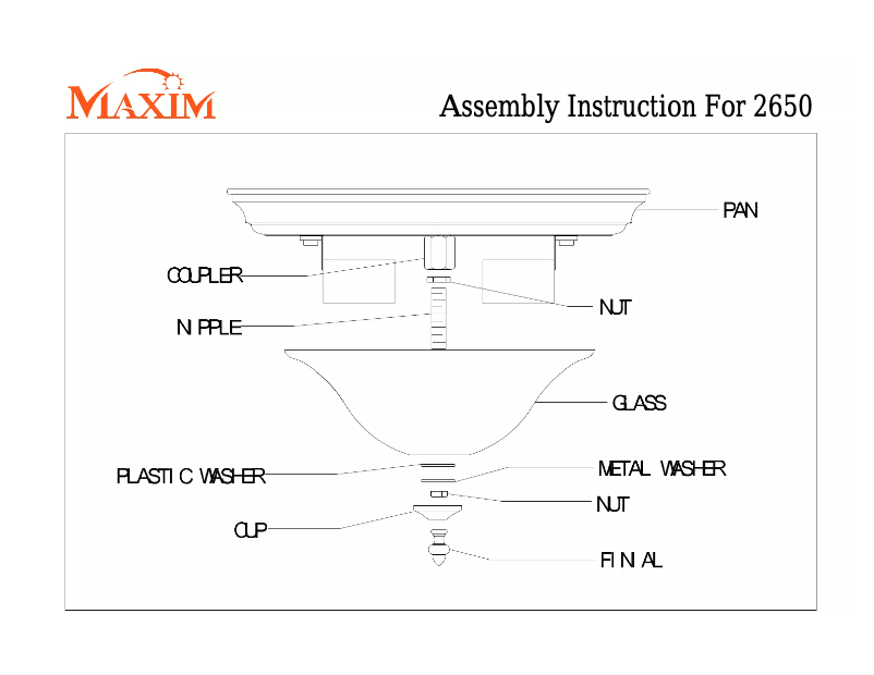 First page image of the manual for Pacific 2650MRKB