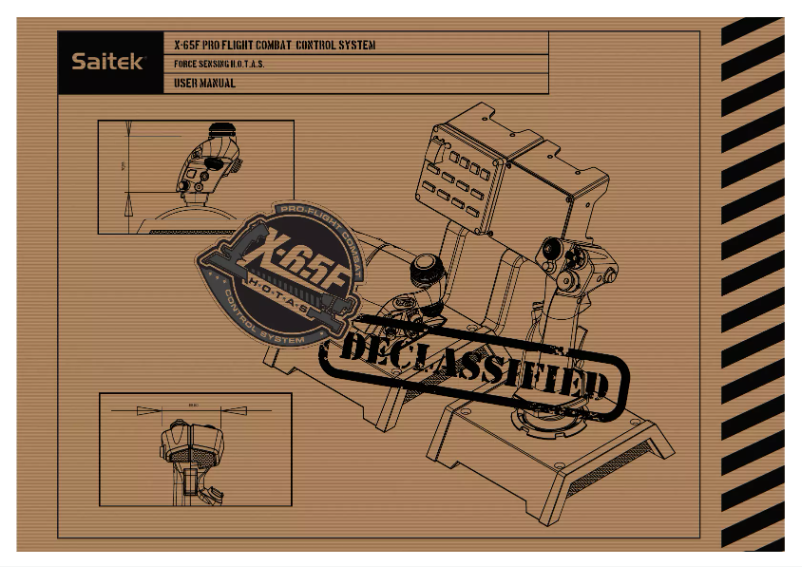 Page 1 of the manual User Manual Saitek Flight Simulation Pro Flight X-65F Combat