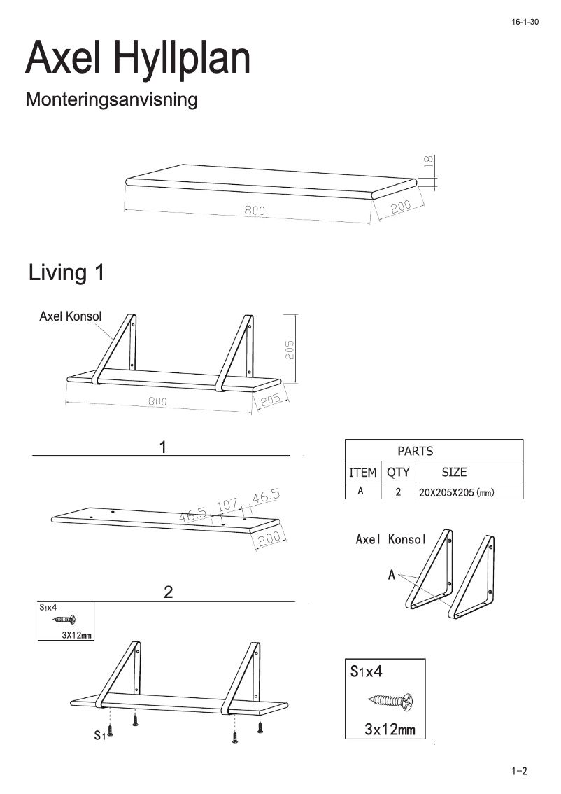 Page 1 of the manual User Manual Mio Axel