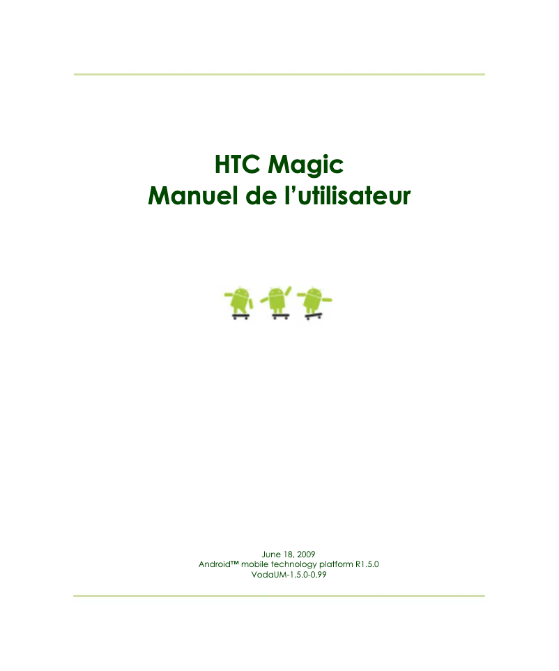 First page image of the manual for Magic