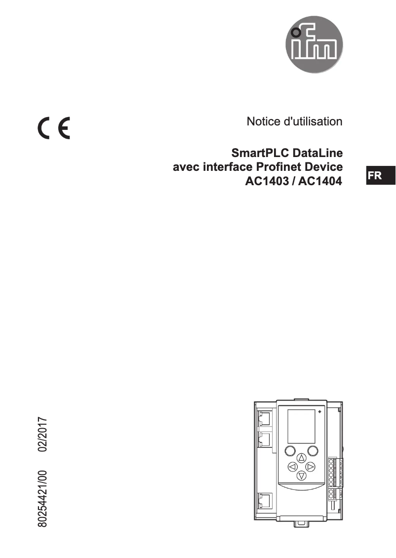 Page 1 of the manual User Manual IFM AC1404