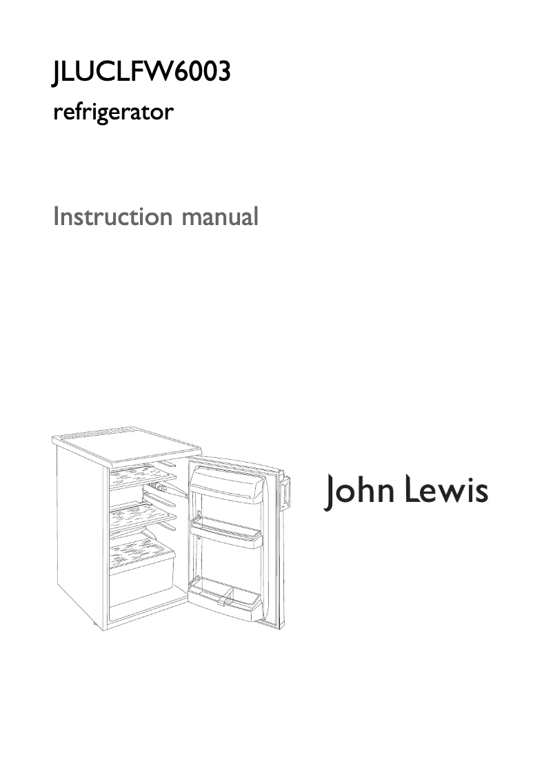Page 1 of the manual User Manual John Lewis JLUCLFW 6003