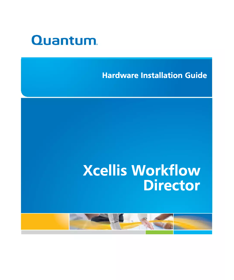 First page image of the manual for Xcellis Workflow Director