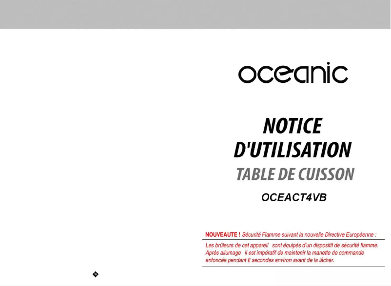 Image de la première page du manuel de l'appareil OCEACTG4VB