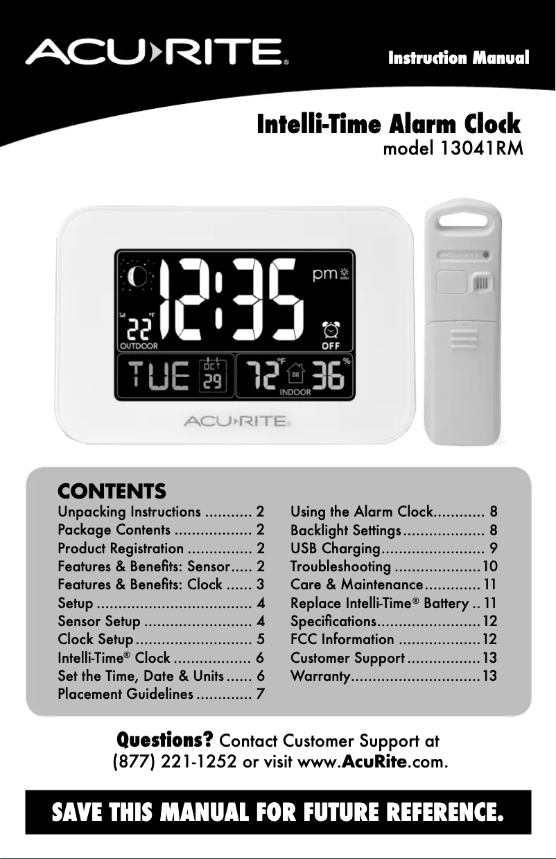 First page image of the manual for 13041RM