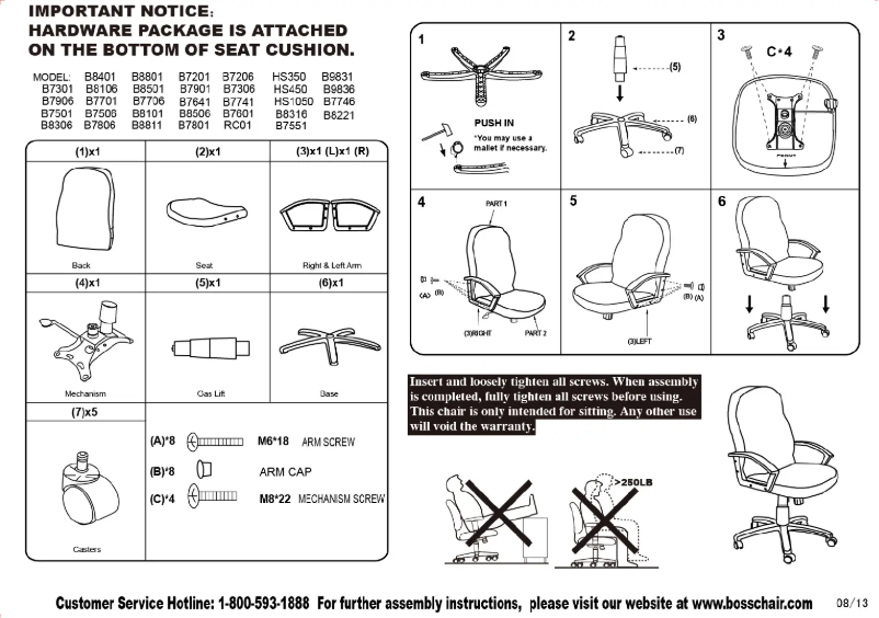 First page image of the manual for B8106