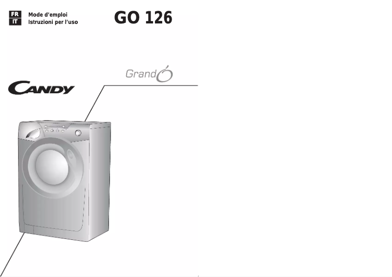 Page 1 of the manual User Manual Candy GO 126DF/L1-S