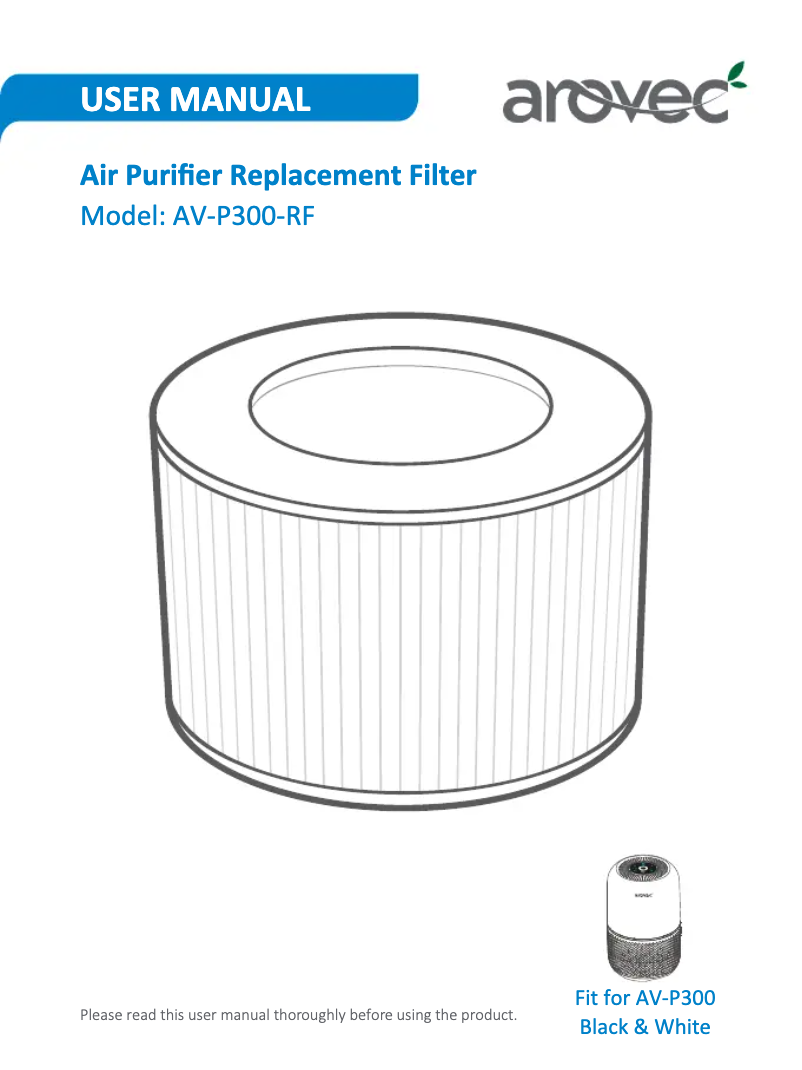 Page 1 of the manual User Manual Arovec AV-P300-RF