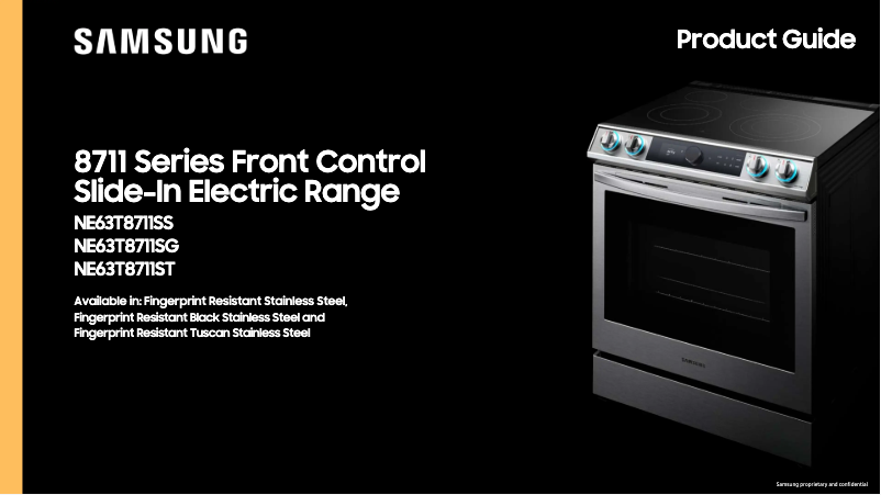 Page 1 of the manual Brochure Samsung NE63T8711SG