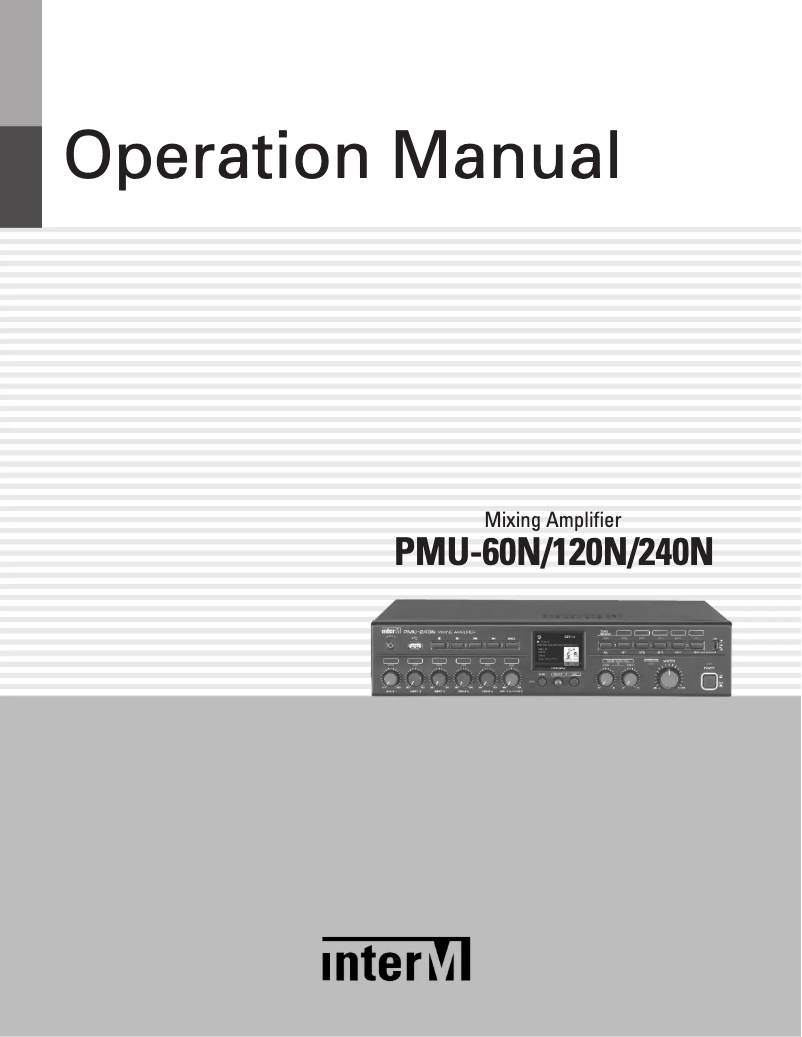 First page image of the manual for PMU-120N