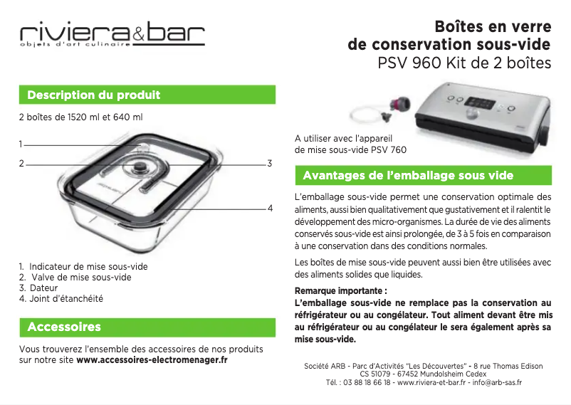 First page image of the manual for PSV960