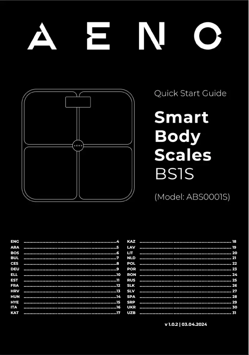 First page image of the manual for BS1S
