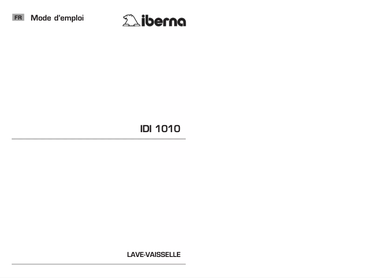 First page image of the manual for IDI 1010