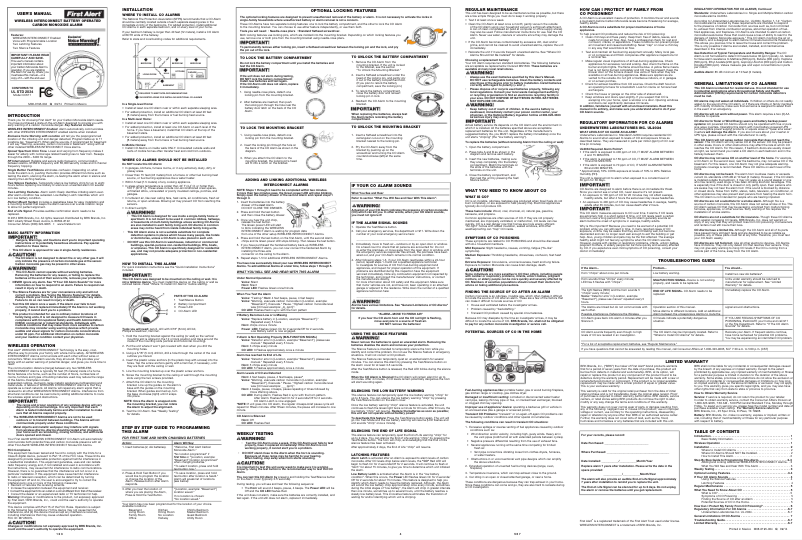 First page image of the manual for CO511B