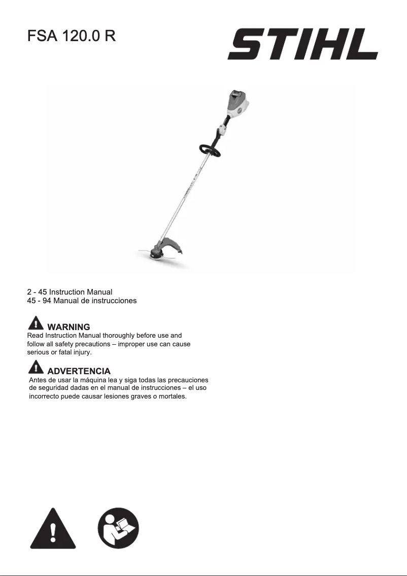 Page 1 of the manual User Manual Stihl FSA 120.0 R