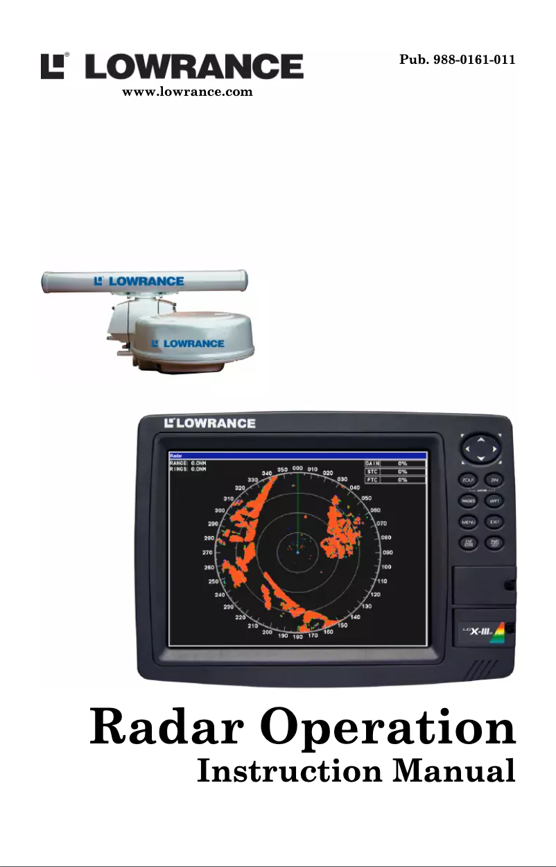 Page 1 of the manual User Manual Lowrance LRA1000