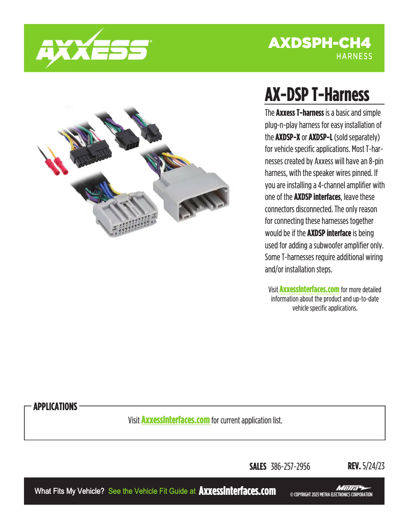 First page image of the manual for AXDSPH-CH4