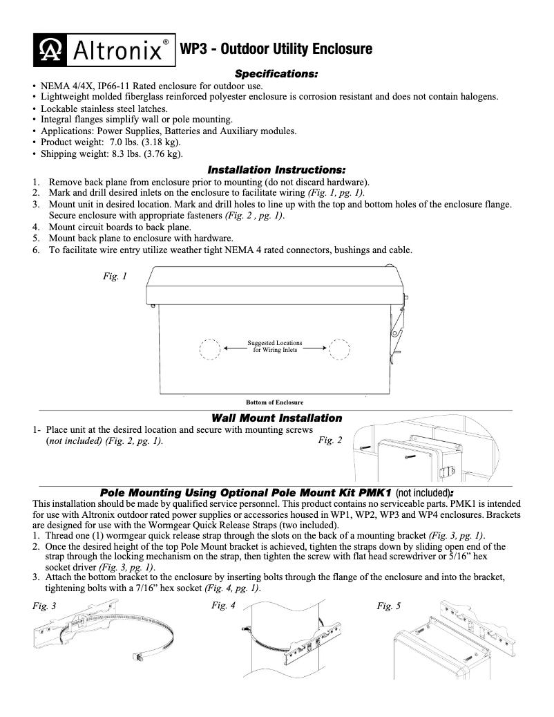 First page image of the manual for WP3
