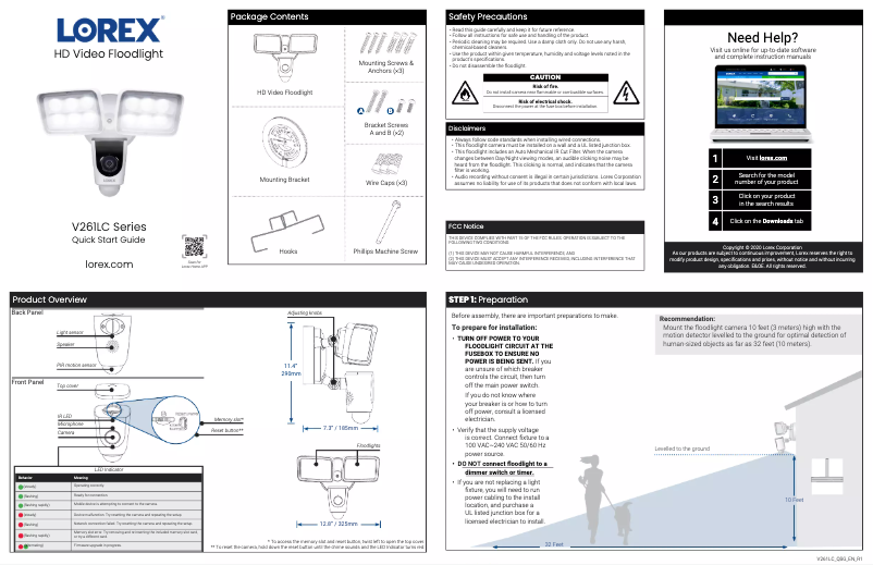 First page image of the manual for V261LCD