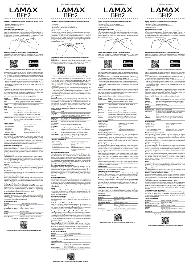 Page 1 of the manual User Manual Lamax BFit2