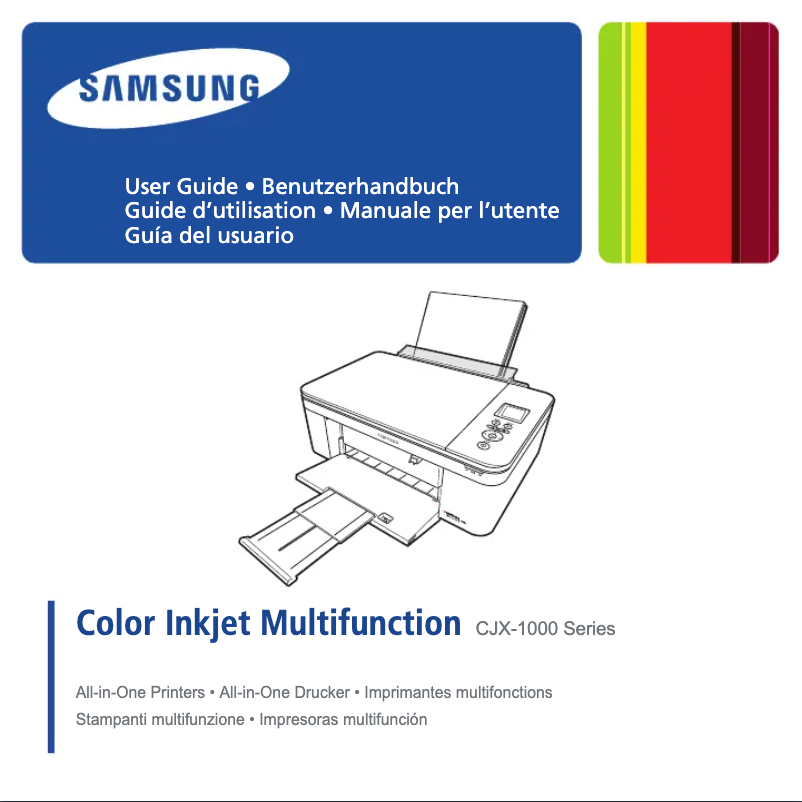 Page 1 of the manual User Manual Samsung CJX-1000