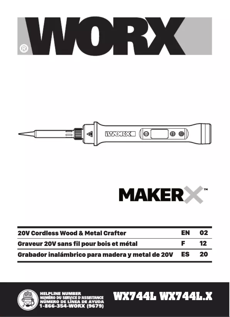 Page 1 of the manual User Manual Worx WX744L.9