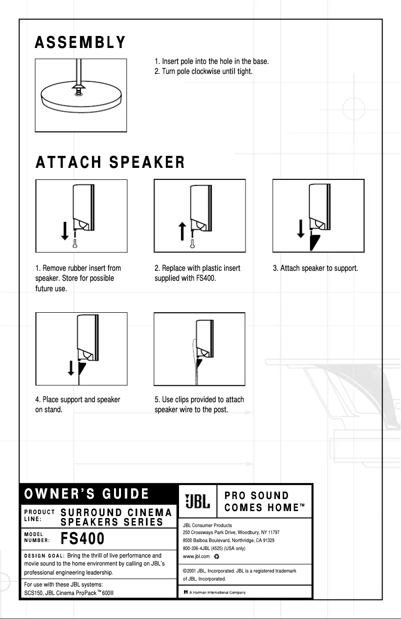First page image of the manual for FS400