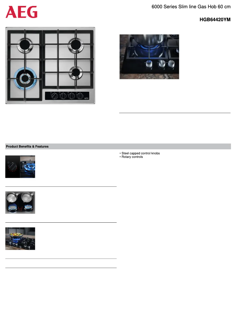 First page image of the manual for HGB64420YM