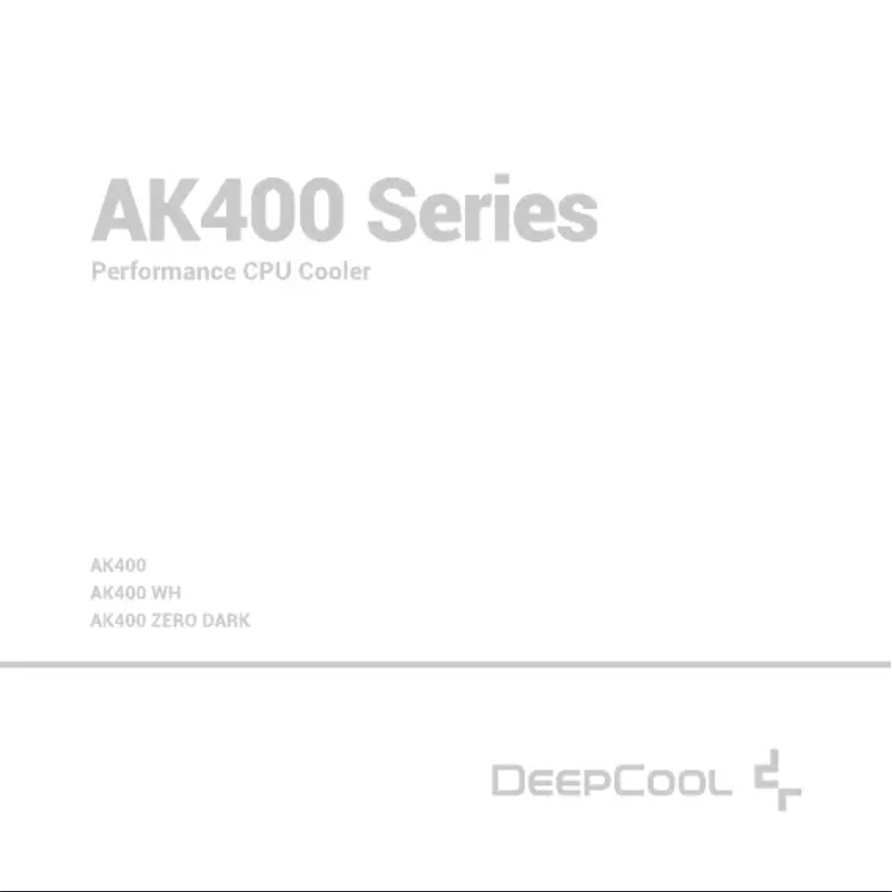 First page image of the manual for AK400