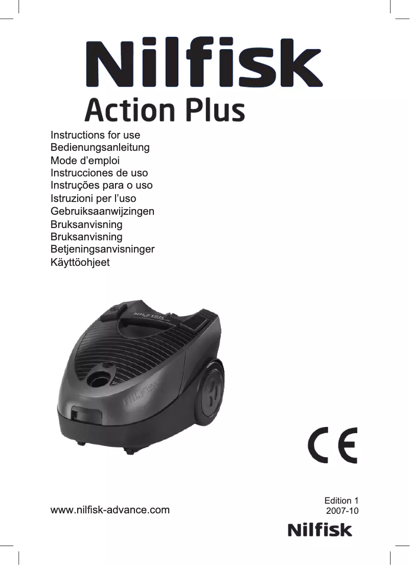Page 1 of the manual User Manual Nilfisk Action Plus