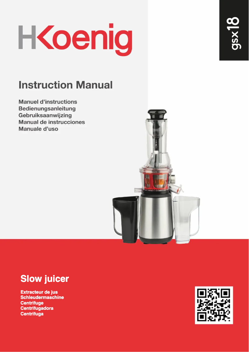 Image de la première page du manuel de l'appareil GSX18