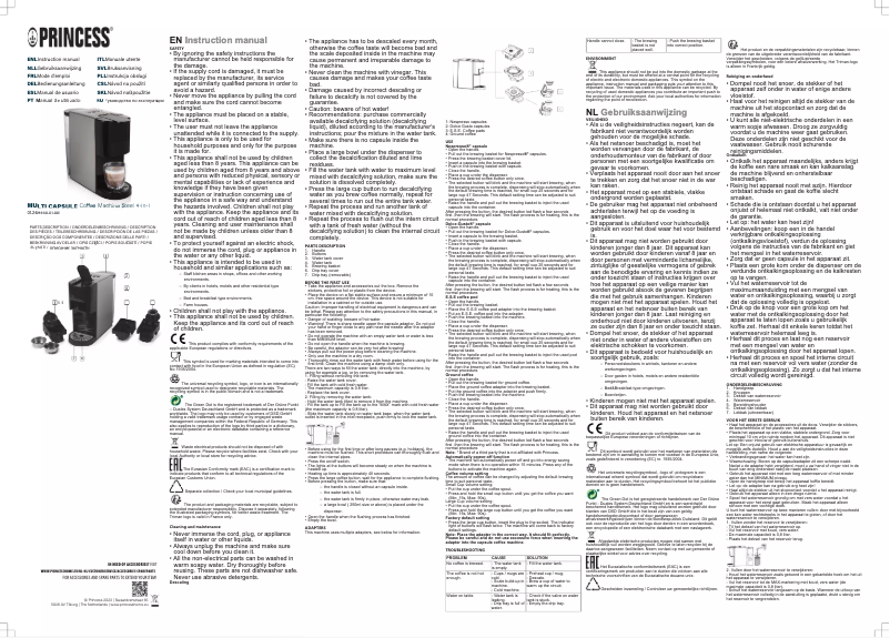 Page 1 of the manual User Manual Princess 249450