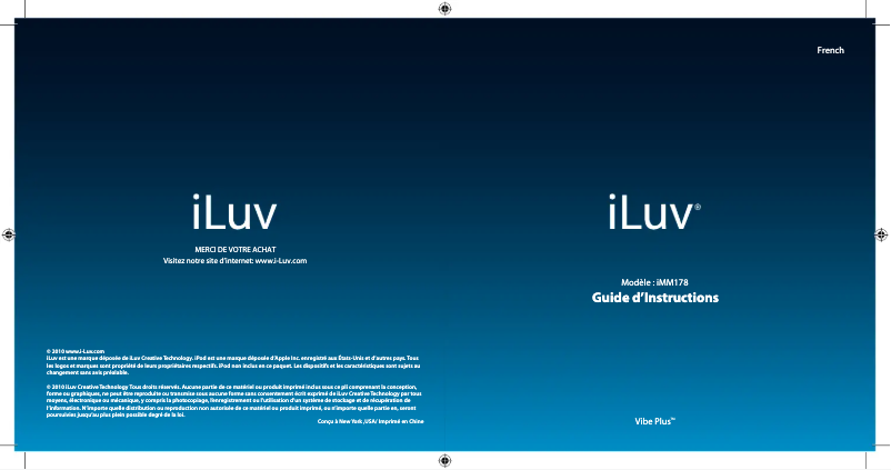 Page 1 of the manual User Manual iLuv iMM178
