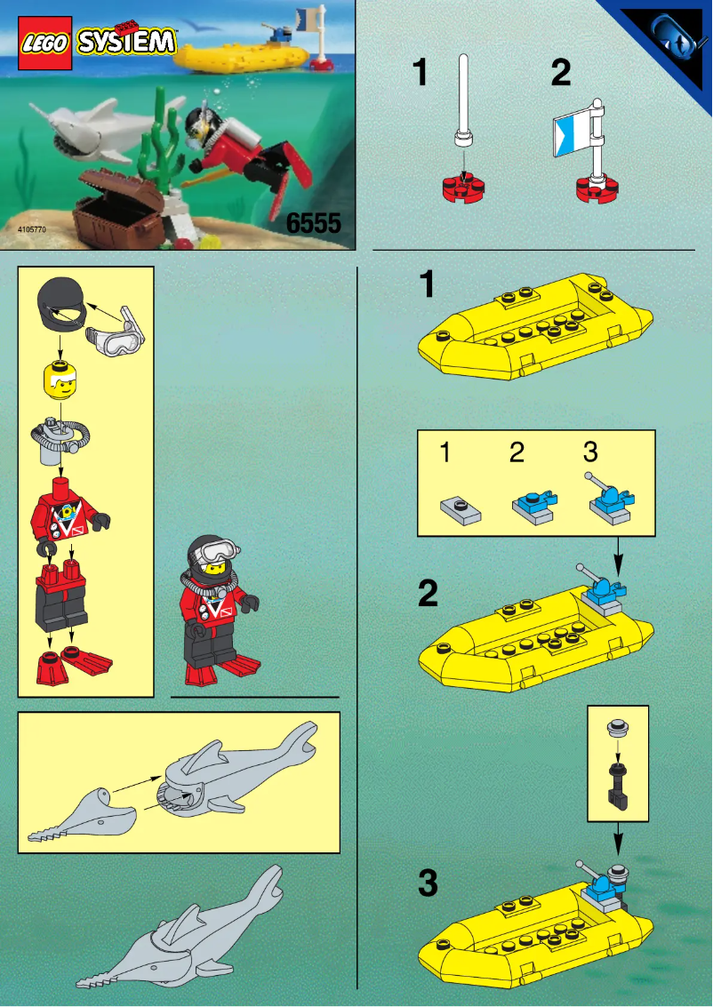 Page 1 of the manual User Manual Lego Divers 6555