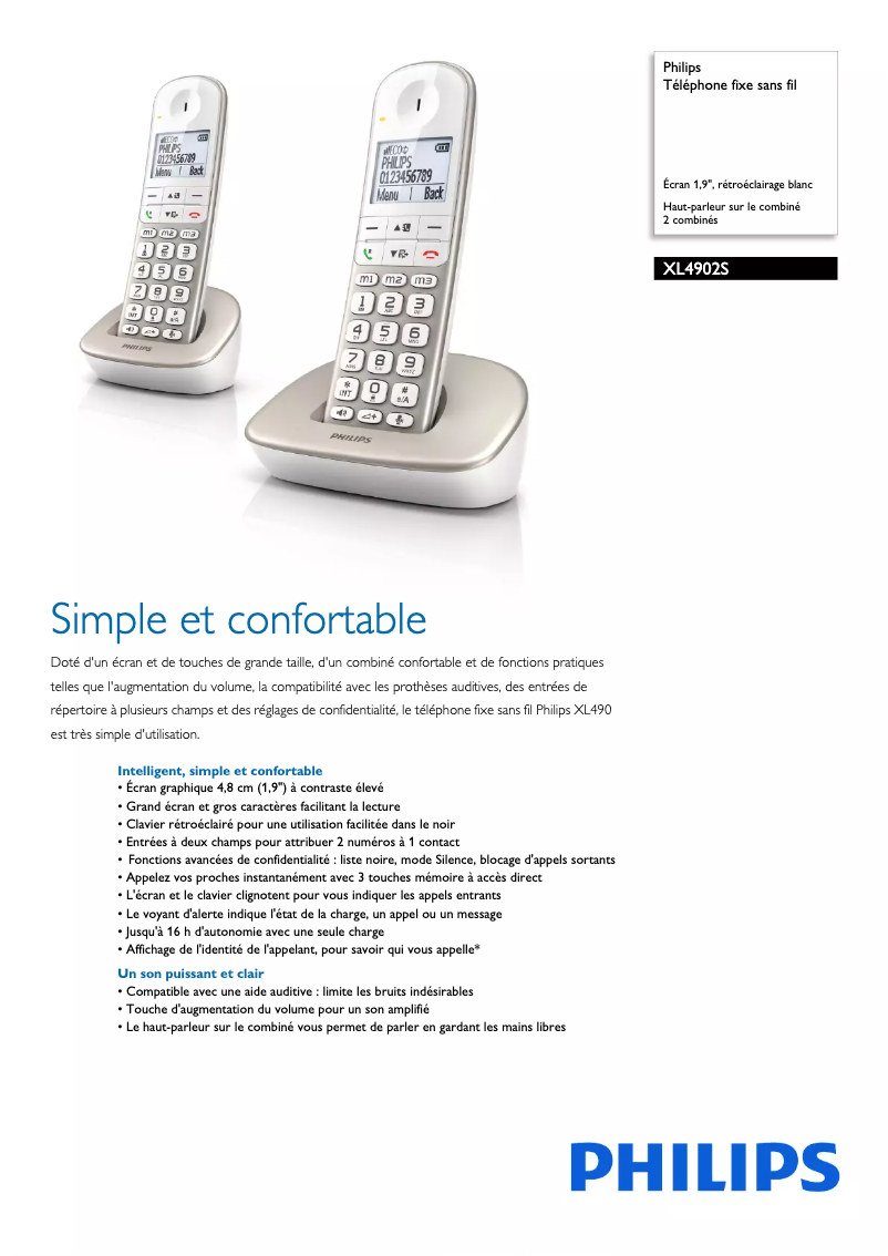 First page image of the manual for XL4902S