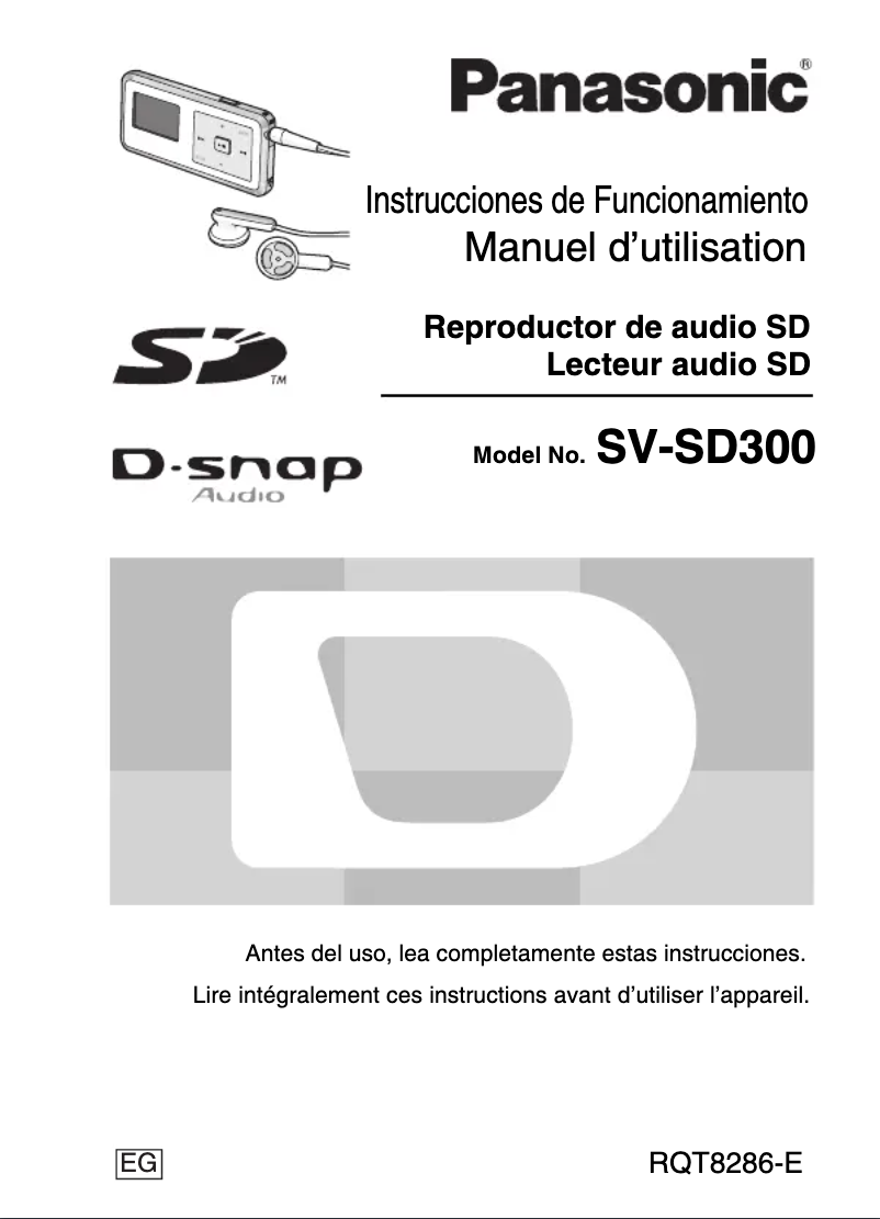 First page image of the manual for D-Snap SV-SD300